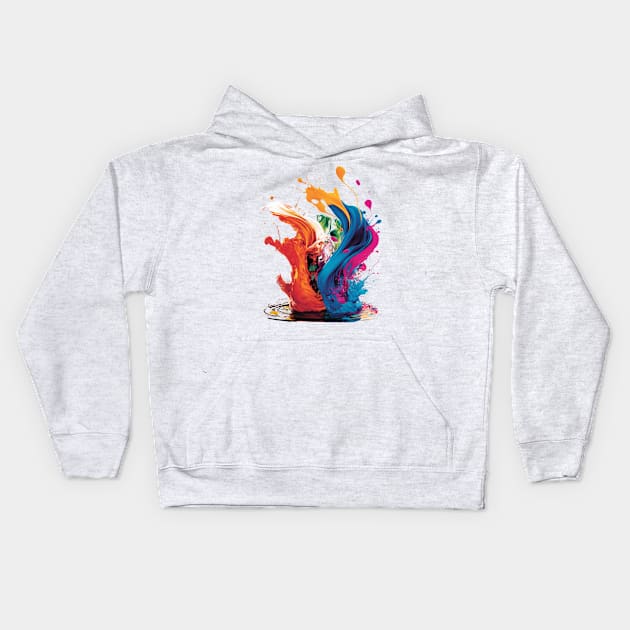 A Splash Of Colors Kids Hoodie by LetsGetInspired